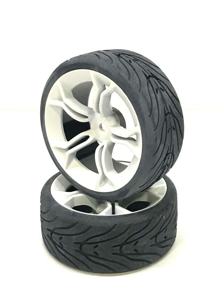 1/10 Asfalt Jant Lastik Seti 2Li