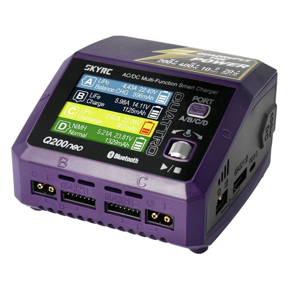 Q200Neo AC/DC Dört Çıkışlı Lipo Charger