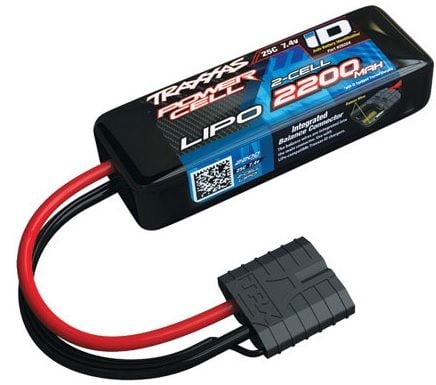 2820X 2200mah 7.4V 2S 25C LiPo Batarya 1/16