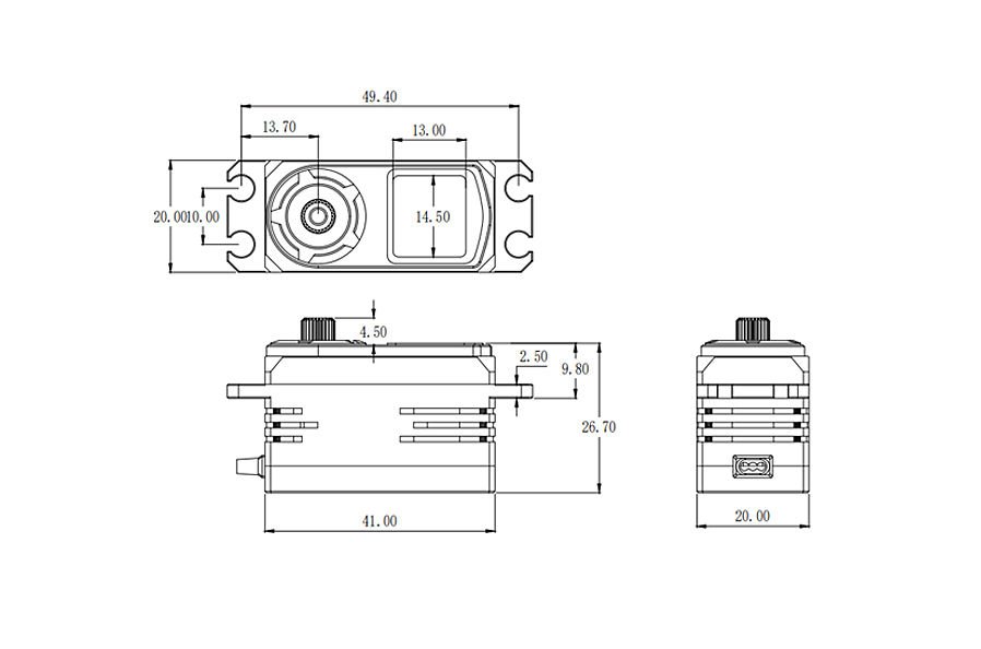 BH815S Low Profile 15KG 0.055 Sn /60° HV Servo