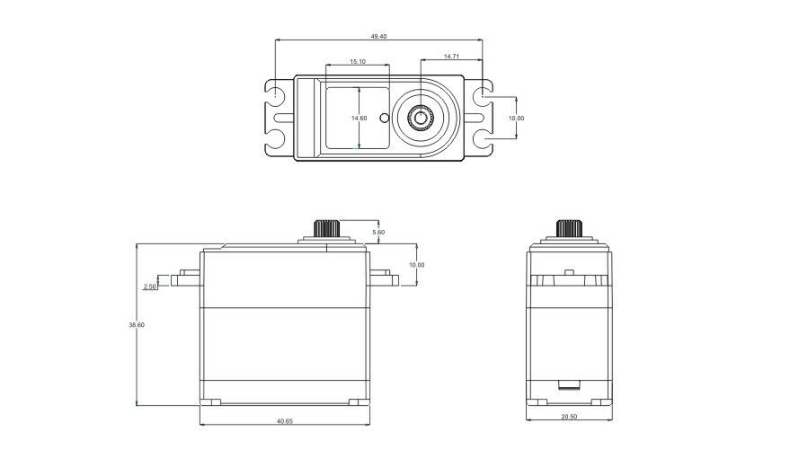 CH6020 Coreless 20Kg HV Servo