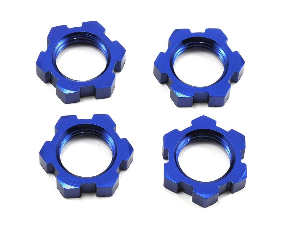 7758 Sledge/X-Maxx/E-Revo VXL 17mm Splined Wheel Nut (Blue) (4)