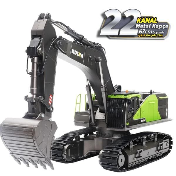 1593 Ekskavatör 1/14 22 Kanal Metal Kepçeli