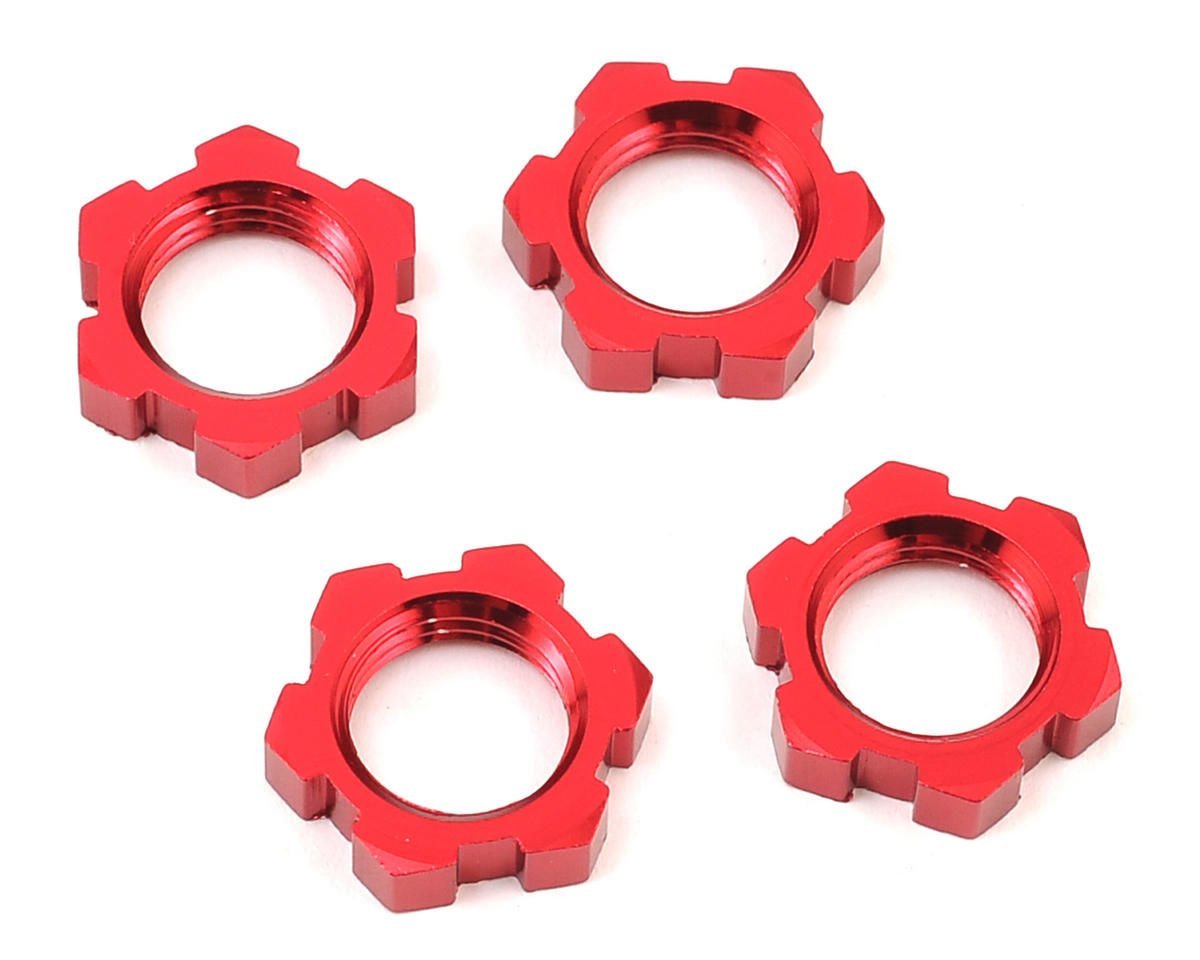 7758R  Sledge/X-Maxx/E-Revo VXL 17mm Splined Wheel Nut (Red) (4)