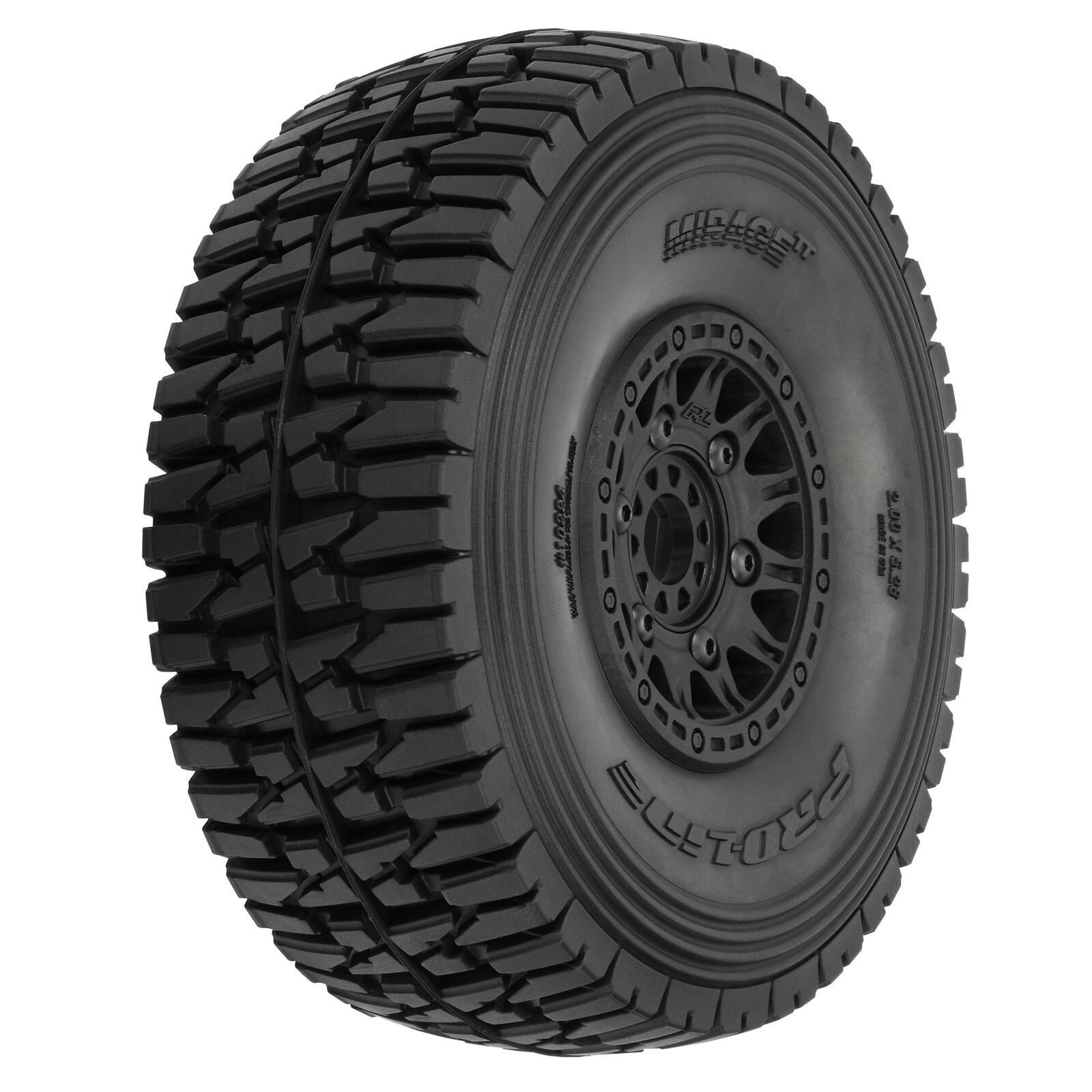 1/7 Mirage TT BELTED F/R Tires MTD 17mm Blk Raid (2) Mojave 6S, UDR 4Adet