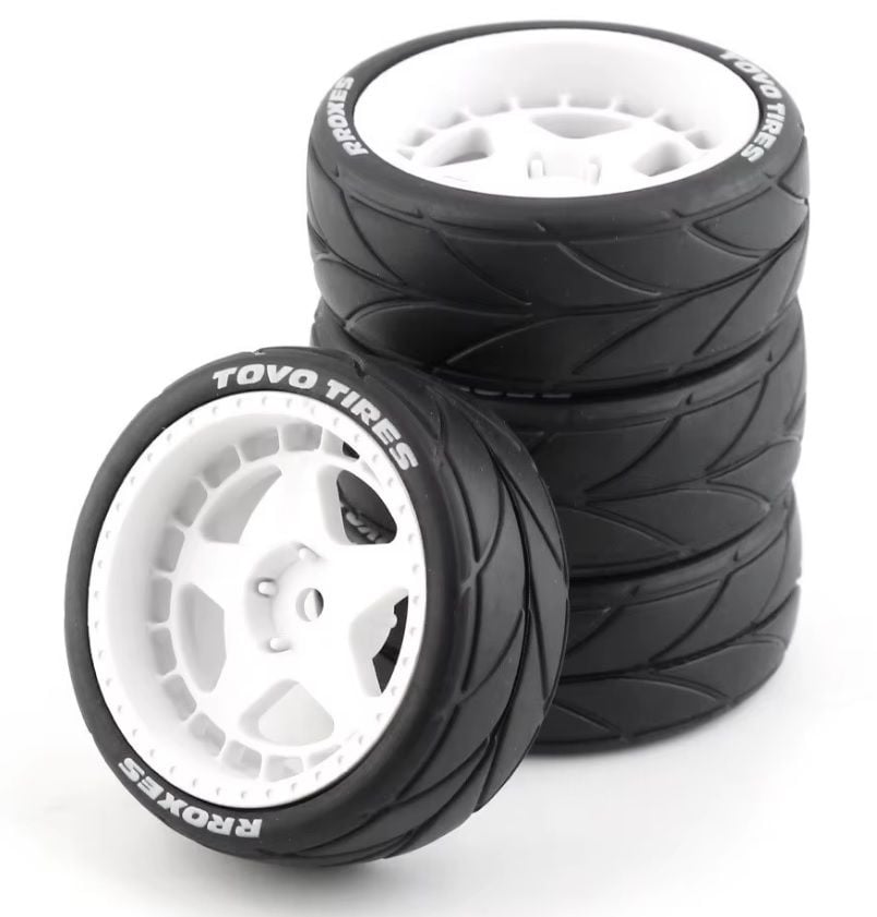 1/10 Asfalt Jant Lastik Seti 9mm Offset 4Adet Desen 2