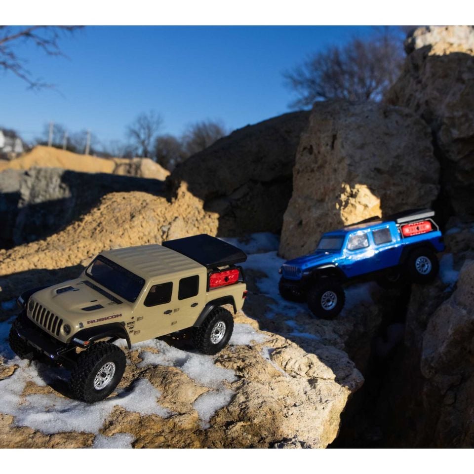 1/24 SCX24 Jeep JT Gladiator 4WD Crawler Brushed RTR Mavi