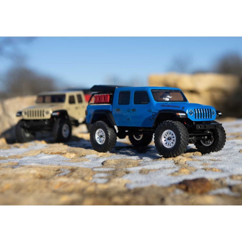 1/24 SCX24 Jeep JT Gladiator 4WD Crawler Brushed RTR Mavi