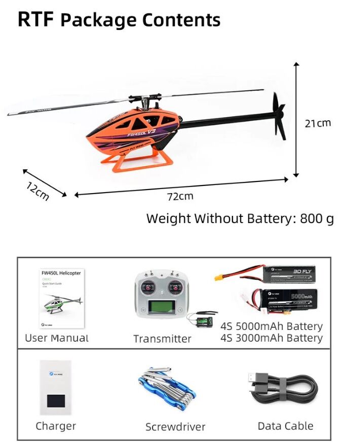 FW450L V3 ACE RC GPS Stabilized Helicopter 6CH Yeşil
