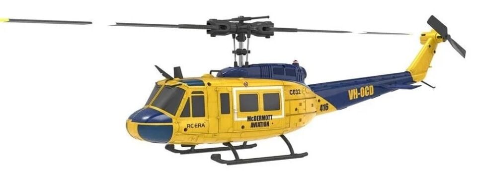 C032 UH-1 Huey 6CH Brushless RC Helicopter with Gyro/3D Flight RTF Sarı