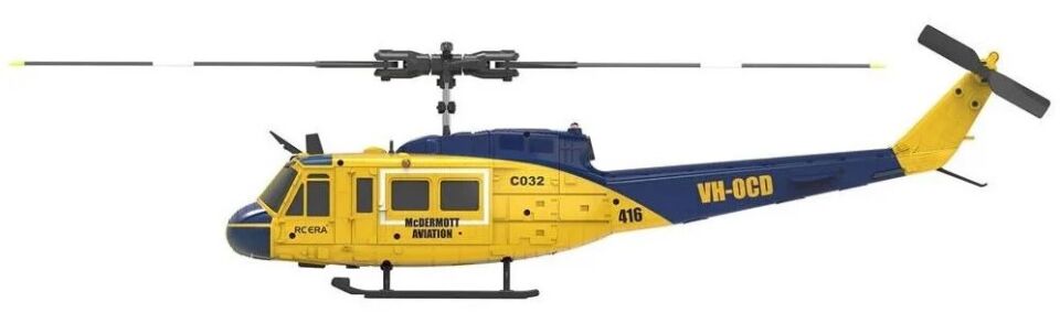 C032 UH-1 Huey 6CH Brushless RC Helicopter with Gyro/3D Flight RTF Sarı