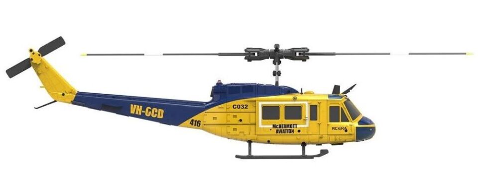 C032 UH-1 Huey 6CH Brushless RC Helicopter with Gyro/3D Flight RTF Sarı
