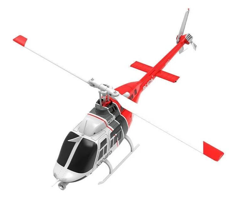 C138 Bell 206 Gyro Stabilized Scale RC Helicopter Jet Ranger RTF Kırmızı
