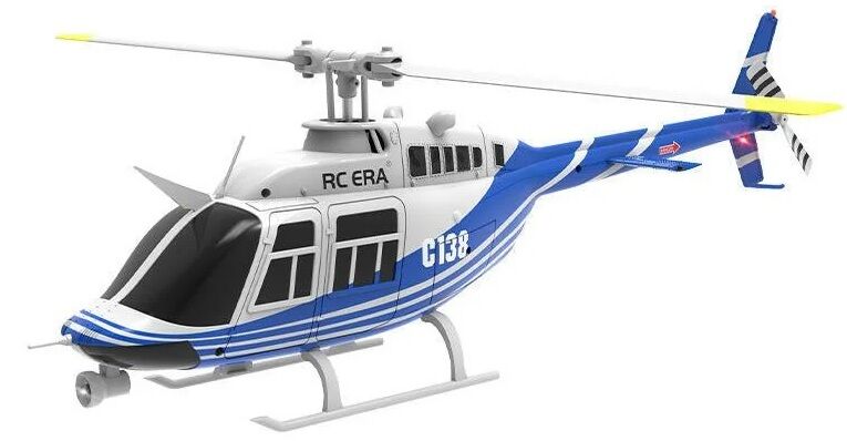 C138 Bell 206 Gyro Stabilized Scale RC Helicopter Jet Ranger RTF Mavi