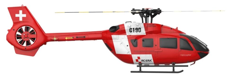 C190 H145 Gyro Stabilized RC Helicopter RTF Kırmızı