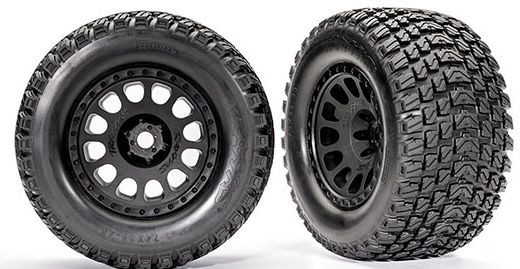 7872 XRT Race Black Wheels Gravix Tires 2Pc