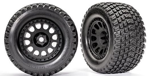 7872 XRT Race Black Wheels Gravix Tires 2Pc