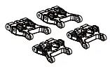 12001 F/R Lower Suspension Arm Set RX12 Rally