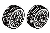 12025 Pre-glued Tire Set 2pcs RX12 Rally