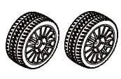 12025 Pre-glued Tire Set 2pcs RX12 Rally