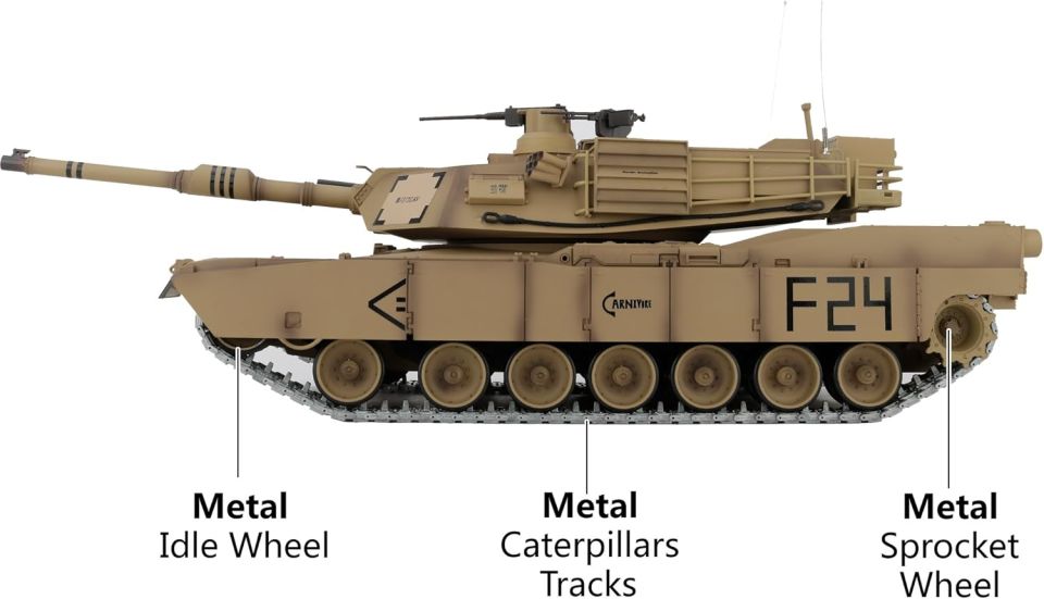 U.S. M1A2 Abrams 1/16 Rc Tank (7.0 v) SES/IŞIK/BB/DUMAN Pro Versiyon