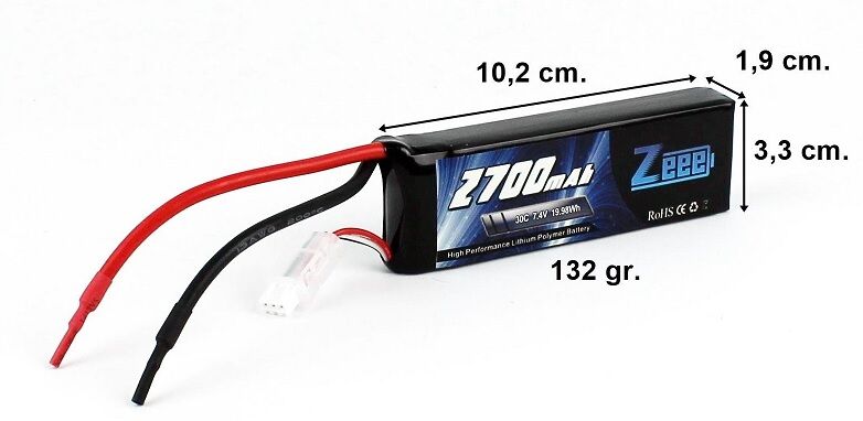 2700Mah 7.4V 2S 30C Lipo Batarya