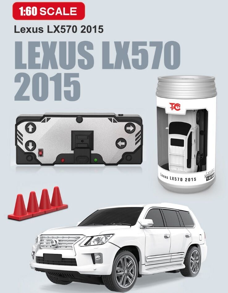 1/60 RC Lexus LX570 Uzaktan Kumandalı Kutu Kola Araba Beyaz