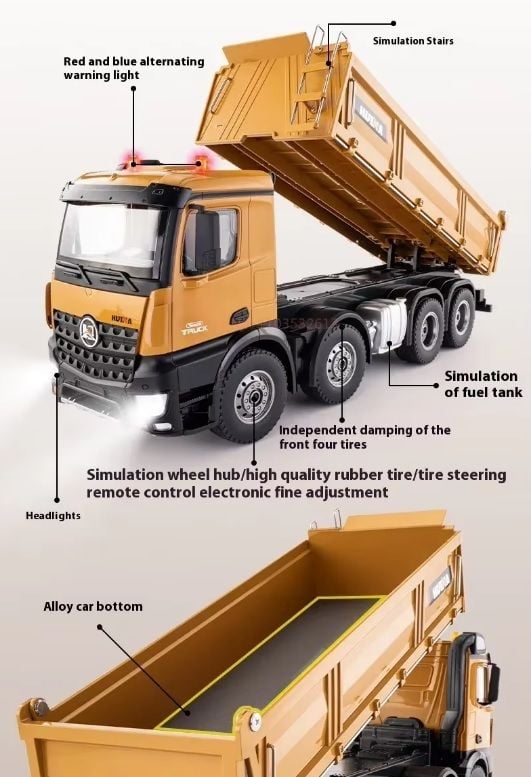 1536 1/14 Damperli Kamyon 8x4 (2024 MODEL)
