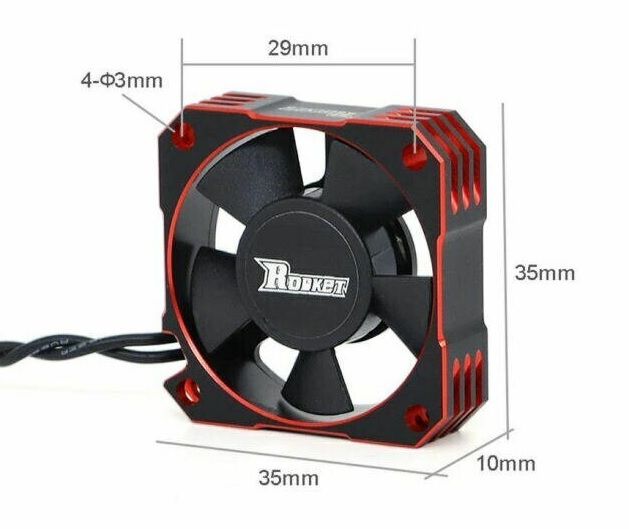 Rocket 35x35x10mm Turbo ESC Alüminyum Fan 21.000Rpm