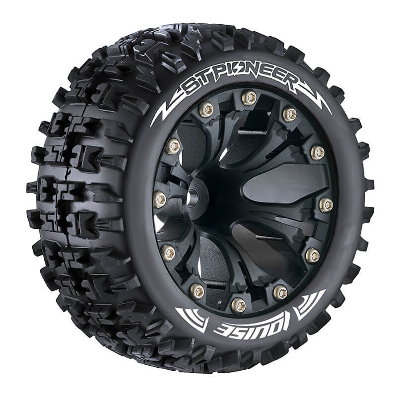 1/10 ST-Pioneer Stadyum Kamyonu Lastik Seti – Siyah 2.8inç – 1/2-Ofset 12mm Hex 4 Adet