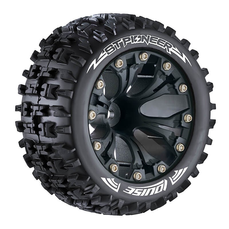 1/10 ST-Pioneer Stadyum Kamyonu Lastik Seti – Siyah 2.8inç – 1/2-Ofset 12mm Hex 4 Adet
